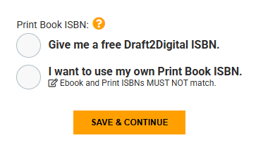 Print Book ISBN options as seen in the UI.